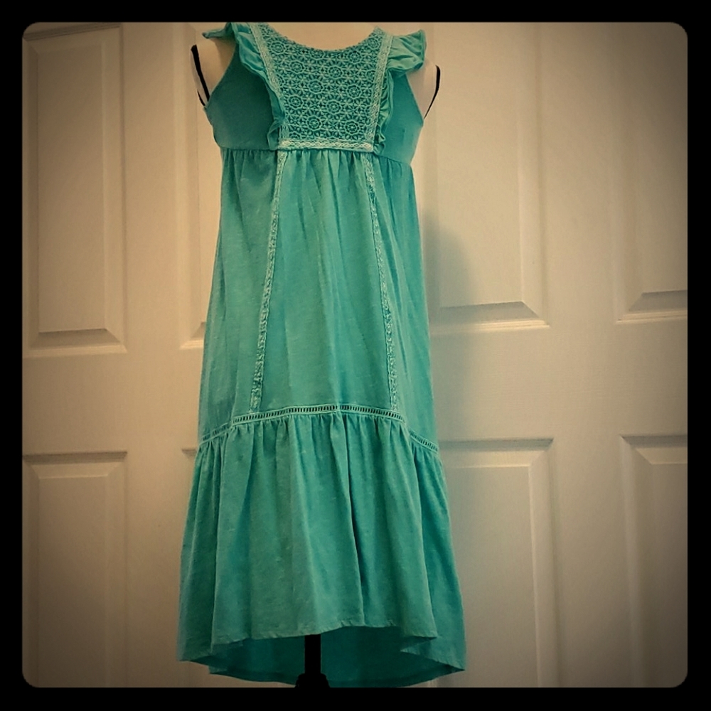 Green/blue color girls dress